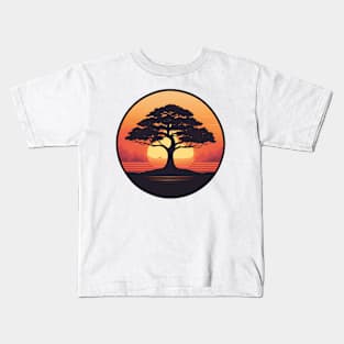 Leaves glow gold. Kids T-Shirt